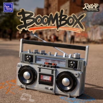 PANTASY Retro-Boombox Klemmbausteine-Set, tragbares Radiorekorder-Modell - 2