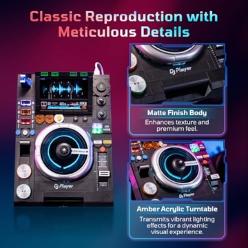 PANTASY Retro Musikstudio Klemmbausteine Set – DJ Pult Modellbau für Erwachsene, Vintage Sammlermodell & Display Deko Bausatz - 2