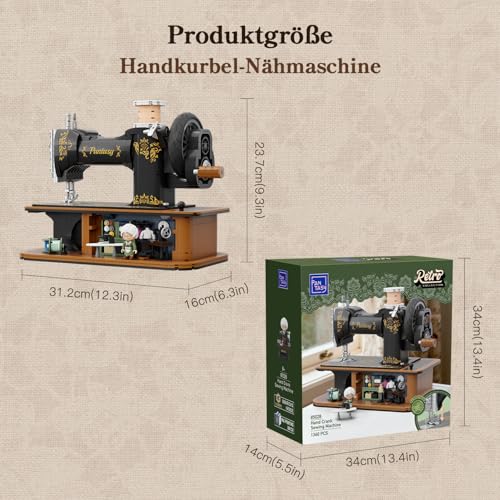 PANTASY 85028 Nähmaschine im Retro Design Box