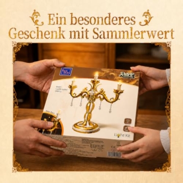 PANTASY Rokoko Kerzenleuchter Klemmbausteine Set mit Licht für Erwachsene - 6