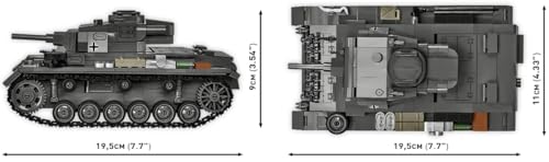 COBI 2672 deutscher Panzer III Maße
