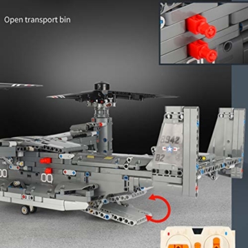PEXL Technik V-22 Helikopter Kompatibel mit Lego