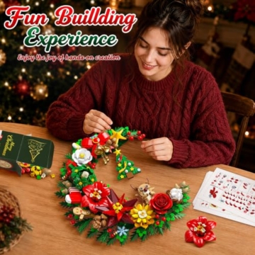 PLAXSOON Adventskalender 2026 Weihnachts-Mondkranz Klemmbausteine mit Licht - 7