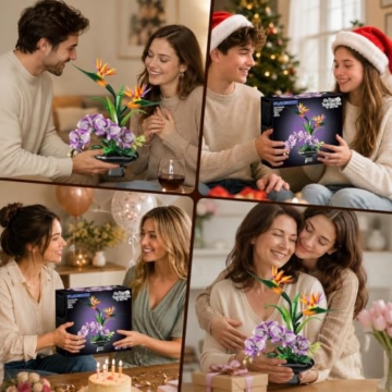 PLAXSOON Orchidee Blumen Bauset für Erwachsene, Botanische Kollektion Deko - 9