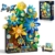 PLAXSOON Starry Night Blumen Wand Bauspielzeug mit Licht,Sternennacht Botanical Collection Berühmtes Gemälde Bauset mit Schmetterling, 1008 Stück Bausteine Geschenk für Erwachsene Mädchen ab 10 Jahren - 1