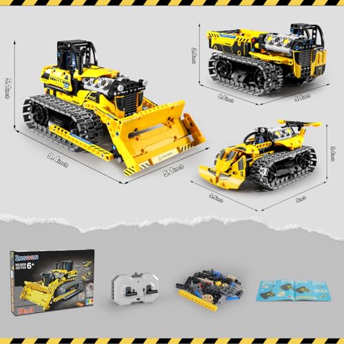 PLAXSOON Technik Ferngesteuertes Baufahrzeug – 3-in-1
