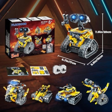 PLAXSOON Technik Roboter für Kinder 5 in 1 Maße