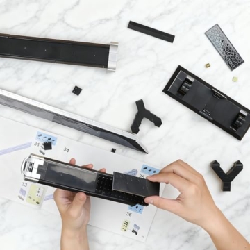 QLT QIAOLETONG Animes Schwert Katana Bausteine Modell Bausatz, 771 Teile 100cm MOC Sword Klemmbausteine mit Scheide und Halterung austeinen Deko Geschenk für Erwachsene - 5