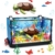 QLT QIAOLETONG Aquarium Turtle Fish Tank Ideas Bauspielzeug mit LED LichtAquarium klemmbausteine deko bausteine Geschenk für Erwachsene und Jungen Mädchen ab 8-12 Jahren(625PCS) - 1