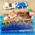QLT QIAOLETONG City Hafen mit Frachtschiff Klemmbausteine Set 3in1 City Transporter Modellcontainerkran Bauspielzeug STEM Bausteinen Deko Geschenk für Erwachsene und Kinder ab 14 Jahren