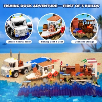 QLT QIAOLETONG City Hafen mit Frachtschiff Klemmbausteine Set 3in1 City Transporter Modellcontainerkran Bauspielzeug STEM Bausteinen Deko Geschenk für Erwachsene und Kinder ab 14 Jahren