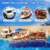 QLT QIAOLETONG City Hafen mit Frachtschiff Klemmbausteine Set 3in1 City Transporter Modellcontainerkran Bauspielzeug STEM Bausteinen Deko Geschenk für Erwachsene und Kinder ab 14 Jahren