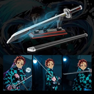 QLT QIAOLETONG Demon Slayer Schwert Ideas Cosplay Animes kamado tanjiro Katana,Klemmbausteine Bausteinen deko Geschenk für Erwachsene Jungen ab 6-16 mit Scheide Halterung(771 pcs) - 3