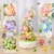 QLT QIAOLETONG Pflanzen Blumen Friends Bauspielzeug Drehbox Musik,Flowers mit LED Licht klemmbausteine Baustein Geschenk für Erwachsene Muttertagsgeschenk deko(575PCS) - 3