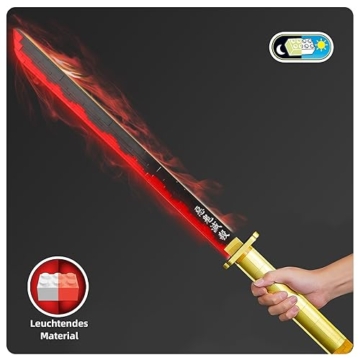 QLT QIAOLETONG Schwert Schwert Ideas Cosplay Animes Tsugikuni Yoriichi Katana?Klemmbausteine Bausteinen deko Geschenk für Erwachsene Jungen ab 6-16 mit Scheide Halterung(606 pcs) - 6