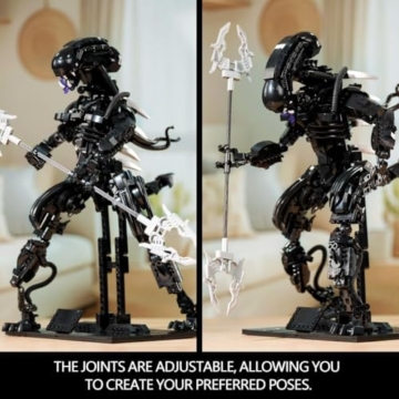 QLT QIAOLETONG Xenomorph Spielzeug Klemmbausteine Baustein,Ideas,Action Alien Figur deko Geschenk für Erwachsene und Jungen ab 6-16+(918PCS - 3