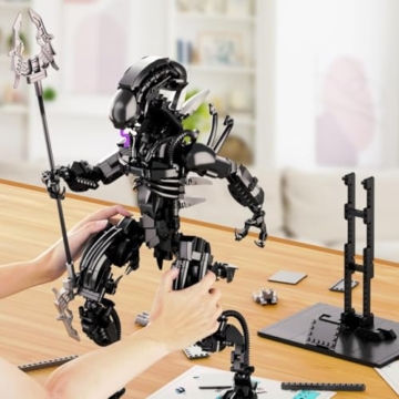 QLT QIAOLETONG Xenomorph Spielzeug Klemmbausteine Baustein,Ideas,Action Alien Figur deko Geschenk für Erwachsene und Jungen ab 6-16+(918PCS - 5