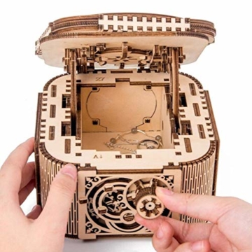 QXF-D Maschinenmodell 3D Holz mechanische Schmuck-Box, DIY Stereo montiert Holzpuzzle Schmuck-Box, for die Kinder der Kinder für Erwachsene Jugendliche und Kinder - 1