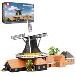 Reobrix 55019 Niederländische Windmühle Architektur Klemmbausteine Erwachse - 1