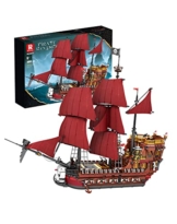 Reobrix 66010 Pirate Ship mit Stoffsegeln, Bausteine Schiff Bauset und Ausstellungsmodell für Erwachsene und Kinder, Klemmbausteine zum Bauen von Geschenken zum Geburtstag, Weihnachten (3066 PCS) - 1