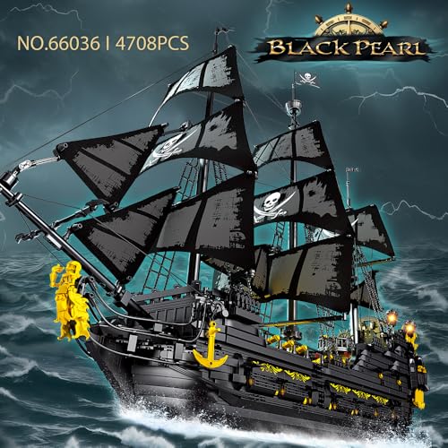 Reobrix 66036 Piratenschiff mit schwarzen Segeln