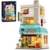 Reobrix 66505 Japanische Buchhandlung Klemmbausteine Set mit LED-Beleuchtung, 1157 Teile Street-View Buchladen, Modulares Stadthaus Architekturmodell, Sammler für Erwachsene und Jugendliche ab 14+ - 1