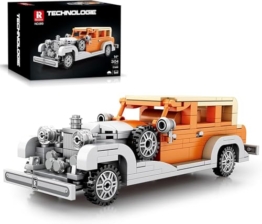 Reobrix 810 Rolls-Royce Phantom Bausteine-Set, Maßstab 1:24, Modellauto-Bausatz für Display und Sammlerstück, Oldtimer-Spielzeug für Jugendliche und Erwachsene, 304 Teile - 1