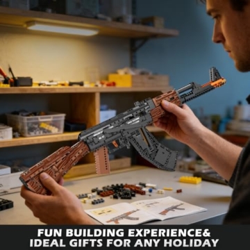 Reobrix AK-47 Bausatz für Erwachsene, 1:1 AK47 Sturmgewehr Modellbausatz - 6