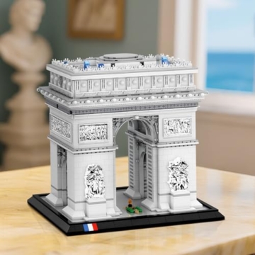Reobrix Arc de Triomphe Bausatz für Erwachsene 66024, Frankreichs Pariser Wahrzeichens Bauset Set, DIY Konstruktionsspielzeug Sammlerstück & Geschenk für Architektur Enthusiasten(3395 Teile) - 2