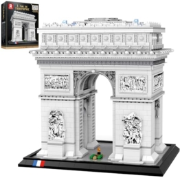 Reobrix Arc de Triomphe Bausatz für Erwachsene 66024, Frankreichs Pariser Wahrzeichens Bauset Set, DIY Konstruktionsspielzeug Sammlerstück & Geschenk für Architektur Enthusiasten（3395 Teile） - 1