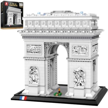Reobrix Arc de Triomphe Bausatz für Erwachsene 66024, Frankreichs Pariser Wahrzeichens Bauset Set, DIY Konstruktionsspielzeug Sammlerstück & Geschenk für Architektur Enthusiasten(3395 Teile) - 1