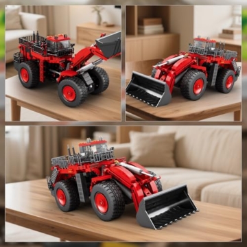 Reobrix Bulldozer Bausteine Set 22010, Engineering Fahrzeug Modellbausatz für Erwachsene, Ferngesteuertes Baggerspielzeug mit Allradantrieb, Geschenke für Jungen und Mädchen ab 14 Jahren, 1876 Teile - 3