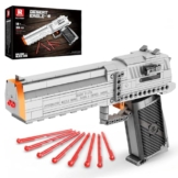 Reobrix Desert Eagle Baustein Set für Erwachsene 77001, Klemmbausteine Gewehr Modellbausatz Schießwaffe Modell Spielzeug für Militärfans 14+（356 Teile） - 1