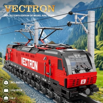 Reobrix Eisenbahn-Baustein-Set (1757 Teile) – MOC-Vectron-Elektro-Truck 66019, Modell für Erwachsene & Kinder, Deko. - 2
