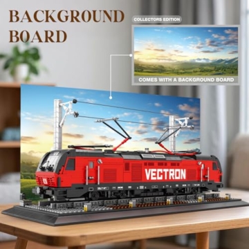Reobrix Eisenbahn-Baustein-Set (1757 Teile) – MOC-Vectron-Elektro-Truck 66019, Modell für Erwachsene & Kinder, Deko. - 3