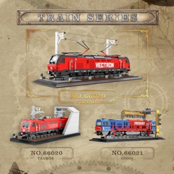 Reobrix Eisenbahn-Baustein-Set (1757 Teile) – MOC-Vectron-Elektro-Truck 66019, Modell für Erwachsene & Kinder, Deko. - 7