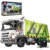 Reobrix Großes Technic Müllwagen Baustein Spielzeugset für Jungen im Alter von 14+ Jahren 22022, komprimierter Müllwagen mit RC Steuerung und interaktiven Funktionen, kreatives Geburtstagsgeschenk - 1