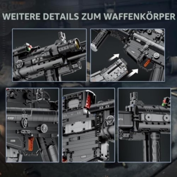Reobrix MCX Klemmbausteine Set für Erwachsene 1:1 MCX Gewehr Modellbausatz - 6