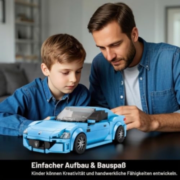 Reobrix Mini Sportwagen Baustein Spielzeug, Super Autos Modell Bauspielzeug, 824 Technik Supercars Fahrzeug Sammlung Heimdekor Puzzle Stamm Geschenke für Kinder Teenager Erwachsene - 3