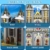Reobrix Mittelalterliche Kirche Baustein-Set mit Licht, Europäische Architekturgeschichte Modellbausatz 66027, Heimdekoration Bau Ziegelstein Geschenk für Erwachsene Jugendliche 14+ (3183PCS) - 4