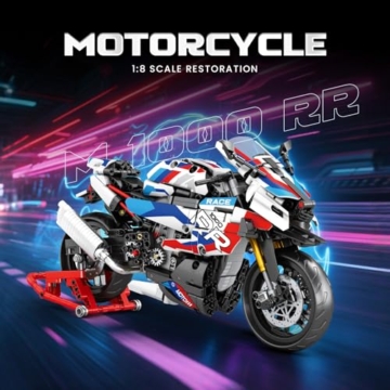Reobrix Motorrad Spielzeug, 1000 RR Motorrad-Modell, Modellbausatz für Erwachsene 99040, Set als Geschenk zum Basteln für Männer und Frauen, als Home oder Büro Deko - 2