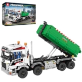 Reobrix Muster Hakenkran Bausteinset 22021, ferngesteuertes LKW-Fahrzeugset für Erwachsene und Jungen, Transport-LKW-Bauspielzeug mit App und Fernbedienung,pädagogisches DIY-Geschenk für Jungen ab 14+ - 1