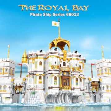 Reobrix Royal Bay Castle Bausatz 66013,Mittelalterliche Burg Klemmbausteine Set für Erwachsene,Retro Architektur Ausstellungsmodell zum Sammeln,Kreatives Geschenk für Jugendliche ab 14+ (3752 Teile) - 2