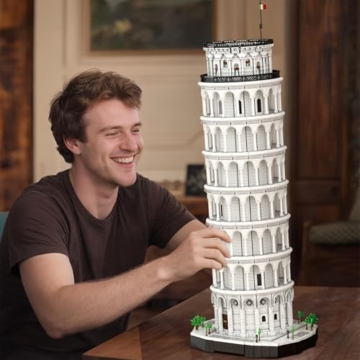 Reobrix Schiefer Turm von Pisa Baustein-Sets für Erwachsene 66025, 7652 Teile, großer Architektur-Modellbausatz, berühmtes historisches Wahrzeichen Italiens, Bauset für Erwachsene ab 14 Jahren - 6
