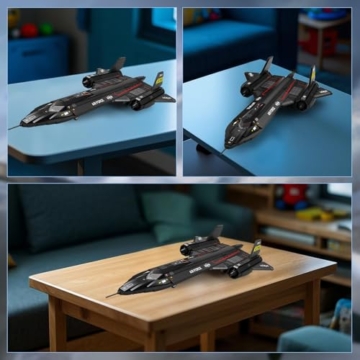 Reobrix SR-71 Blackbird Aufklärungsjet Bauset, 33041 Militärflugzeug-Bausätze, Deko oder Sammlung, Flugzeug-Spielzeuggeschenke für Kinder 14+, Erwachsene und Militärfans (1775+ Stücke) - 3
