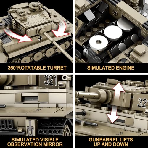 Reobrix Tiger I Panzer (Set 77031) Turm