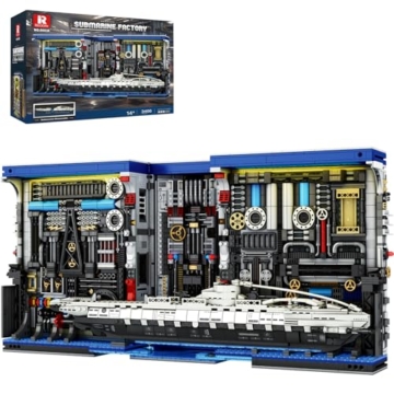 Reobrix U-Boot Fabrik U-Boot 66038 - Erwachsene Modellbausteine Design Beleuchtetes Bauset Spielzeug Geschenk für Erwäge, Männer und Militärfans - 1