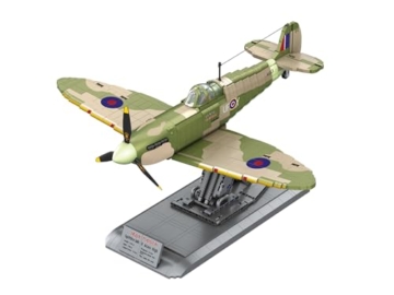 Revell Brick System Iron Maiden Spitfire MK.II Aces High | Klemmbaustein Set 1:18 mit 2802 Teilen | mit Eddie Pilot Figur, beweglichem Propeller & Cockpit | ab 18 Jahren - 2