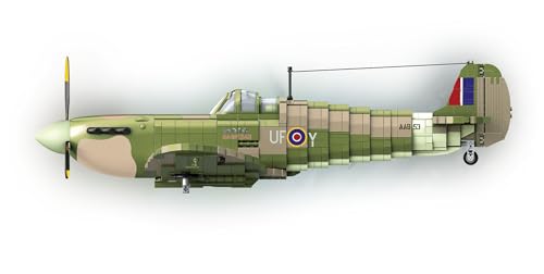 Revell Brick System Iron Maiden Spitfire MK.II Aces High | Klemmbaustein Set 1:18 mit 2802 Teilen | mit Eddie Pilot Figur, beweglichem Propeller & Cockpit | ab 18 Jahren - 3