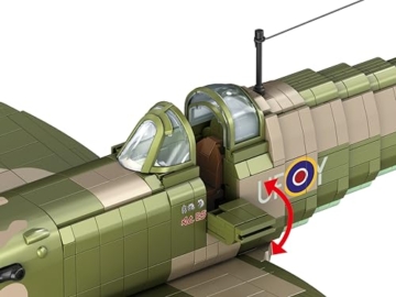 Revell Brick System Iron Maiden Spitfire MK.II Aces High | Klemmbaustein Set 1:18 mit 2802 Teilen | mit Eddie Pilot Figur, beweglichem Propeller & Cockpit | ab 18 Jahren - 5